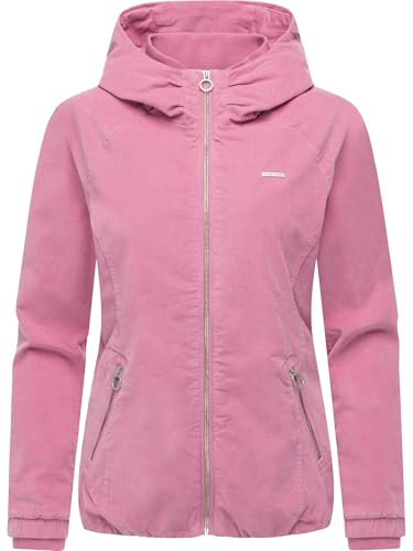 Ragwear dam manchesterjacka, övergångsjacka av snöre med huva, dizzie Cordy YoUMODO XS-3XL, Dammig rosa, XL