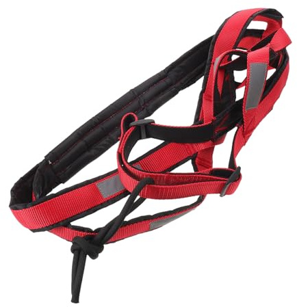 JUMPLAWN Verstellbares Hunde Zuggeschirr aus Nylon mit Reflektierenden Streifen XXL Laufgeschirr für Große Hunde Westengeschirr für Training und Schlittenfahren