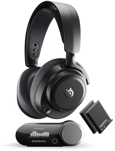 SteelSeries Arctis Nova Pro Omni - Casque Gaming sans Fil Hi-Res Audio, 96kHz/24bits, ANC, Micro ClearCast Pro, réduction de Bruit par IA, appli Mobile, 2,4GHz + BT, OmniPlay PC+PS5+Xbox -Graphite
