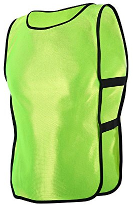VGEBY 6pcs/12pcs Leibchen Trainingsleibchen Markierungshemden Set Kinder Herren Damen Erwachsene Fußball Basketball Training Trikot Weste (Farbe : Fluorescent Green, Abmessung : 12pcs)