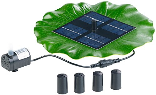 Royal Gardineer Pond Fountains - Stagno: Fontana Galleggiante Fontana Solare per laghetti, con Pompa, Pannello Solare Integrato, 4 ugelli per irrigazione (Stagno Galleggiante, Giochi d'Acqua)