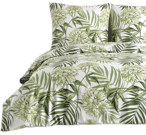 Buymax Bettwäsche 135x200 cm – Bettwäsche Set 2-teilig 135 x 200 cm, Renforcé 100% Baumwolle, Bettbezug mit 1 Kissenbezug 80x80 cm, Oeko-TEX, Reißverschluss, weich und atmungsaktiv