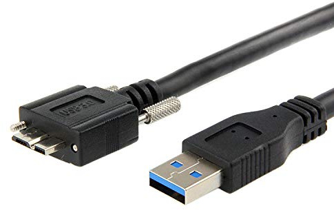 xiwai Câble USB 3.0 type A mâle vers micro USB 3.0 B mâle avec vis de montage pour disque dur et téléphone portable (3 m)