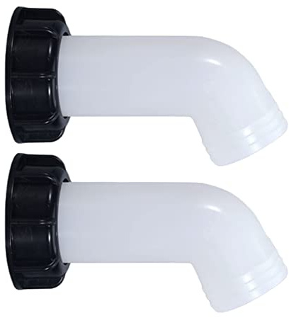 2 Stück IBC Auslaufstutzen Auslauftülle IBC Adapter S60x6 Grobgewinde IBC Ablaufstutzen IBC Auslaufhahn IBC Tank Zubehör für IBC Tank Regentonnen Wassertank