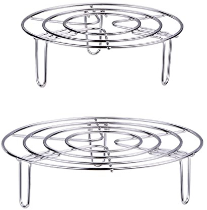 SPORTARC Round Cooking Cooling Racks Stainless Steel Round Rack for Steaming Rack and Air Fryer Cooking Steamer Rack for Air Fryer Pressure Cooker Oven