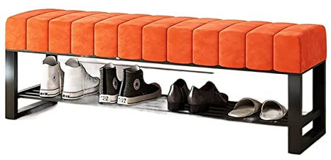 Generisch Polsterbank mit Stauraum, Schuhablage, Schuhbank mit Sitzfläche aus verdicktem Samt, Schuhablage für den Eingangsbereich, Schuh-Organizer, Moderne Deko-Möbel, Bank mit weicher Aufbewahrung