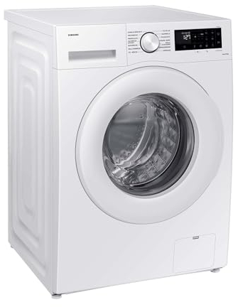 Samsung Waschmaschine, 8 kg, 1.400 U/min, EEK: A, Mikroplastik-Programm, Ecobubble, 14 Programme, WiFi SmartControl, Weiß, WW80CGC04ATEEG