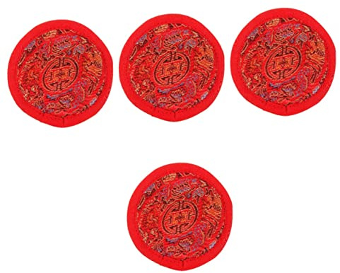 ibasenice 4stücke Tibetisches Klangschalenkissen Handgefertigte Auflage Für Buddhistische Klangschalen Schützendes Pad Aus Hochwertigem Material Für Meditation Und Chakra- Als Für