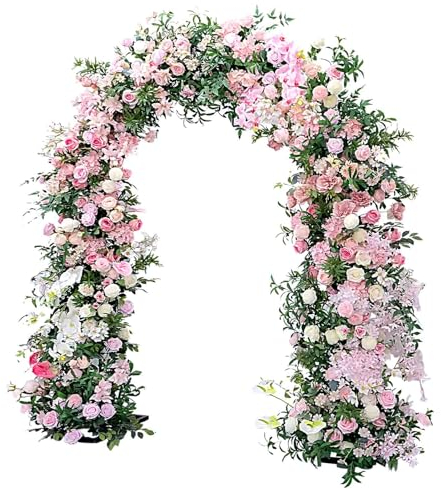 LLZJDDPLY 2.5M Wedding Arch-Kit, Rosenbogen, Eisen-Hochzeitsbogen, Blumendekoration for Geburtstagsfeier, Hochzeit, Weihnachten
