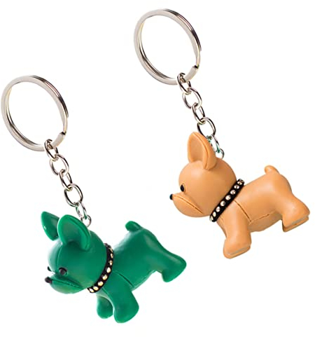 WATIIFUFU 2stücke Französischer Bulldogge Schlüsselanhänger Lustige Hunde Dekoratives Zubehör Für Taschen Schlüsselbunde Und Rucksäcke Zufällige Farben Charmante Geschenkidee Für