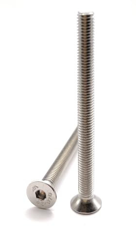 Vis M5x60 mm Tête Fraisée BTR en acier INOX A2 | Ø 5x60 mm - M5 x 60mm | FHC à 6 pans creux (clé allen) ISO 10642 / DIN 7991 | Vis inoxydable A2 (V2A/304) : LOT DE 10 Pcs - Premium Fixation