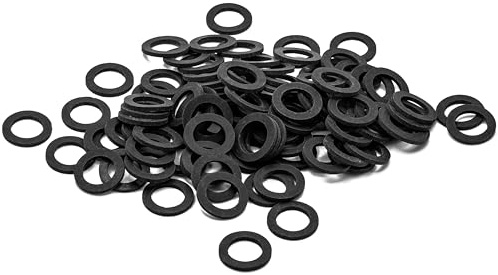Aerator-Flachdichtung, 21 × 14 × 2 mm, 100 Stück, -20 bis +70 °C | Gummi-Dichtung für Luftsprudler, Wasserhähne, Filter und Strahlregler