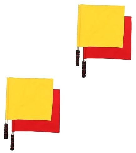 Parliky 2sets Große Flagge Set Schiedsrichter Flaggen Für Fußball Sport Veranstaltungen 2 Stücke * 2