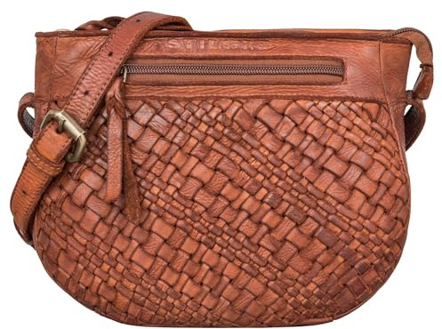 STILORD 'Jutta' Geflochtene Handtasche Damen Leder Flechttasche - Kleine Umhängetasche Flechtoptik Ledertasche - Vintage Abendtasche Echtleder Crossbody Bag Beuteltasche