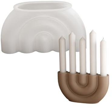 Stampo flessibile in silicone robusto accessorio per la produzione di candele a forma di curvatura uniche e decorazioni per la casa