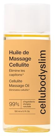 Huile Anti-Cellulite Naturelle | Massage Ventouse Palper-Rouler avec Huiles d'Amande Douce et Tournesol | 99% Ingrédients Naturels | Tonifie et Restructure la Peau | 150 ml