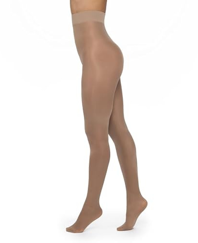 Sarah Borghi Fit 40 Collant Donna 40 Denari Velato, Calze a Compressione Graduata, Riposanti, in Lycra con Tassello in Cotone e Cucitura Piatta, Made in Italy (nudo, 4)