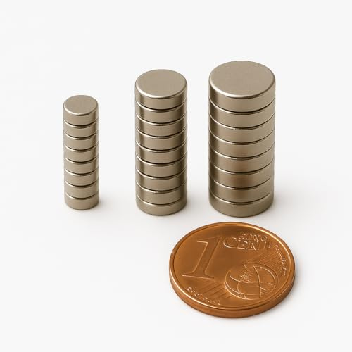 ideomag Neodym Micromagnete Set - 30 Stück (2x1, 3x1, 4x1 mm) - kleine starke Minimagnete für Modellbau, Elektronik & Basteln - Supermagnete Sortiment