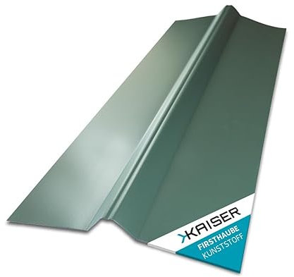 KAISER plastic® Cappa colmo verde, copertura pannelli ondulati, tetto ondulato plastica, pannelli resistenti agenti atmosferici, tettoia trapezio sinusoidale 76/18 – 37 x
