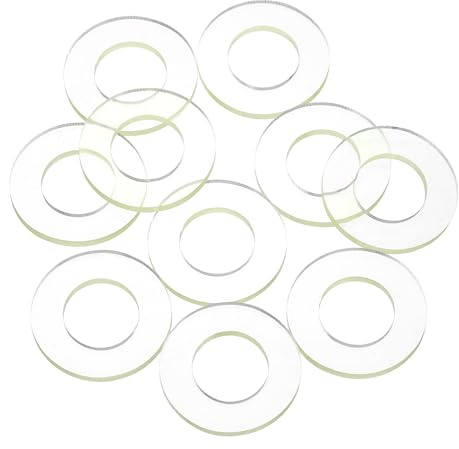sourcing map 10Pcs PU Flat Washers, 24mm OD 14mm ID 3mm Thick Round Polyurethane Flange Sealing Gasket Spacer for Industrial Electrical Appliance Pipe