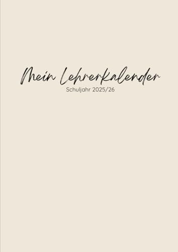 Mein Lehrerkalender: Schuljahr 2025/26