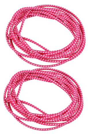 Beaupretty 2piezas Goma Elástica De Salto para Niño Niña Juguete Clásico Exterior Rosa Blanco Resistente Polyester