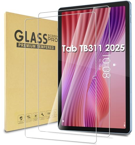 WD&CD 2 Pack Schutzfolie kompatibel mit Lenovo Tab 2025 10.1 Zoll TB311, 【2.5D Tempered Glass Screen Protector】【Anti Scratch】【Bubble Free】