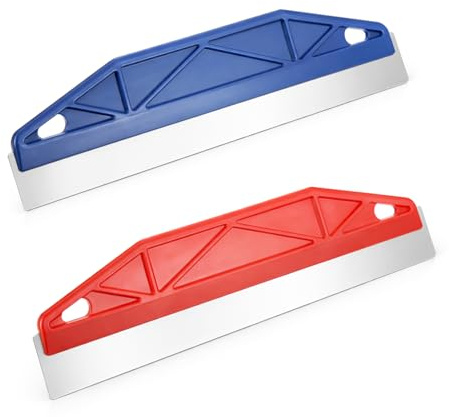 2 Pcs Paint Edger Tool for Walls, Paint Trim Guard 12-Inch Trim Painting Tool for Precise Trimming(Blue+Red)
