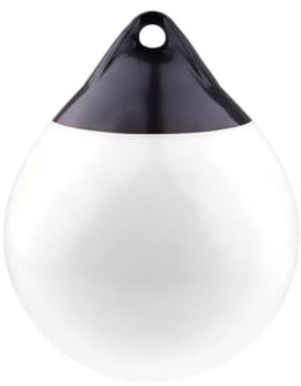 ALMLEU Bootsfender rund Heavy Duty PVC Boot Fender Ball Runde Anker Boje Dock Stoßstange Aufblasbare Schutz Marine Liegeplatz(White)