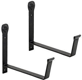 Achla Designs Halterungen für Blumenkasten SFB-02, 20,32 cm - Schwarz