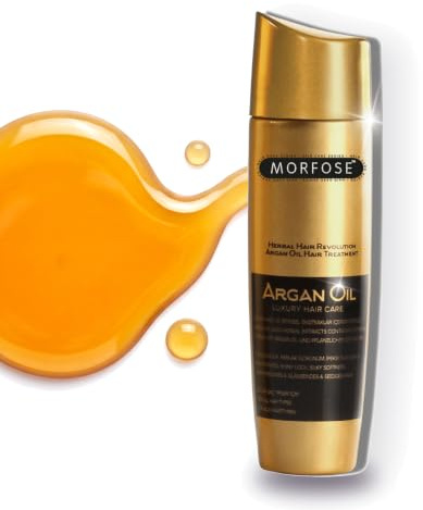 MORFOSE Argan Haaröl – Intensives Pflegeöl für trockenes & strapaziertes Haar – Glanz, Geschmeidigkeit & Schutz – 100 ml Flasche