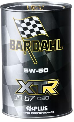 Bardahl - Lubrificante XTR 39.67 C60 5W60 Racing, Olio 100% Sintetico e Ultra Viscoso, per Motori Auto da Corsa o ad Elevata Potenza, Impiego Sportivo, per Performance Straordinarie, 1 Litro