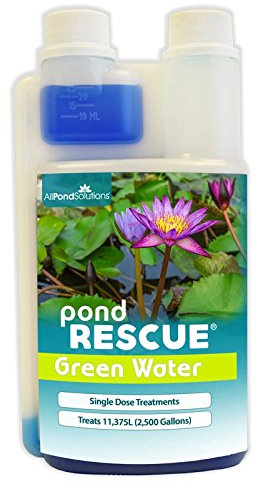 AllPondSolutions Pond Rescue Green Water Treatment 500ml – Algae Control for Clear Pond Water, Koi & Fish Safe (Treats up to 11,375L)