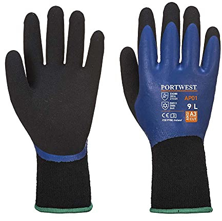 Portwest AP01 Thermo Grip Pro Glove Blue/Black, X-Large