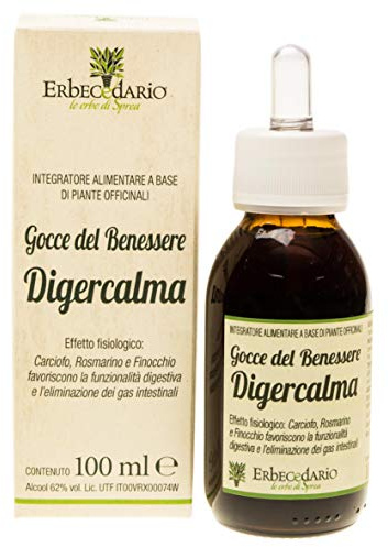 Gocce Benessere Digercalma Erbecedario, Digestivo Naturale a Base Di Tinture Madre Di Erbe Digestive, Per Meteorismo, 1 Flacone 100ml