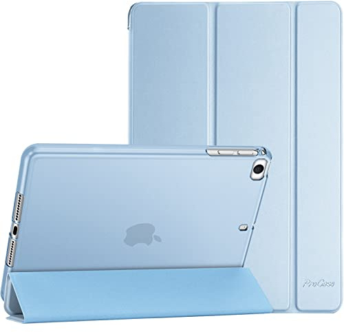ProCase Dünn Hülle für iPad mini 1 2 3 4 5, Weich Soft TPU Rückseite Abdeckung Schutzhülle, Slim Smart Cover Case -Himmelblau | Schlanke, dreifach faltbare Standfolie, weiche TPU-Rückschale, intelligente Schutzhülle für iPad Mini 5, 4, 3, 2, 1