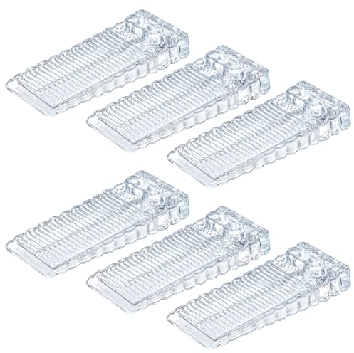 Fermaporta Cuneo Ferma Porta Antiscivolo Fermaporta Trasparente Altezza Regolabile per Piastrelle Pavimento in Legno 6 Pezzi