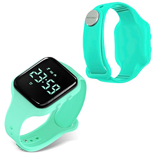 HUYVMAY Kinder Schrittzähler Fitness Uhr ohne App kein Bluetooth, Wasserdichte Digitaluhr Sportuhr für Kinder Jungen Mädchen Armbanduhr mit Schrittzähler Kalorienzähler Distanzzähler Stoppuhr 3 Wecker