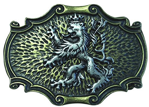 BELTINGER Gürtelschnalle Löwe mit Krone 4,0 cm | Buckle Wechselschließe Gürtelschließe 40mm Massiv | Für die Tracht