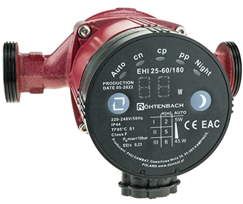 Röhtenbach Umwälzpumpe 25-60/180 Heizungspumpe Hocheffizienzpumpe 6m Wasserpumpe