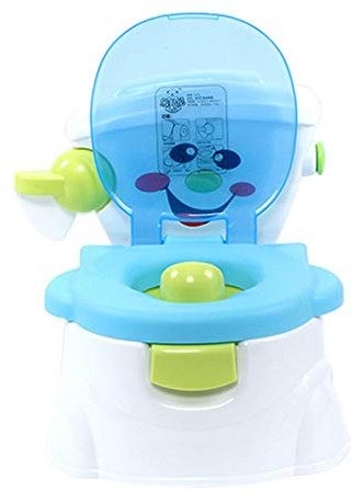 Kinder Töpfchen Toilette Kindertoilette Kindertöpfchen mit Deckel Toilettentrainer für Mädchen Junge Kinder Töpfchen (Blau)