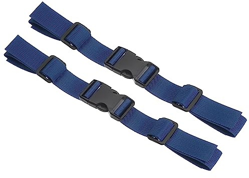 PATIKIL Backpack Chest Strap, 2 Pack Polyester Webbing Adjustable Replacement Strap with Quick-Release Buckle for Bag Outdoor Hiking Cycling, Dark Blue