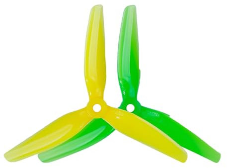 XYWOPO S4 Prop 5x3,1x3 5031 5 Zoll 3 Blatt/Tri-Blatt Propeller Cw Ccw Prop Gelb Grün Fpv Racing Drone Kit Quadrocopter-Rahmenarme (Size : 10sets)