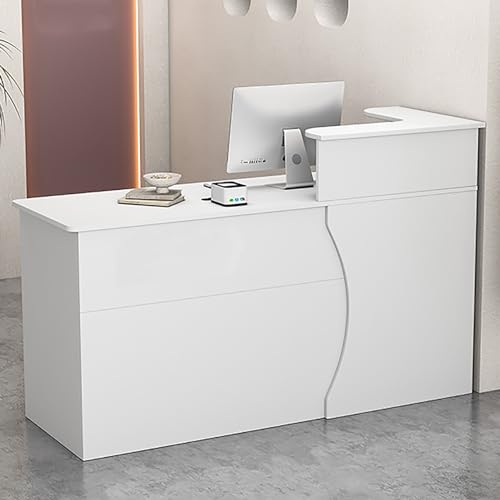 Empfangstheke, Kassierer Counter, Verkaufstisch Mit Schubladen, Verkaufstheke Aus Holz, Empfangstresen Mit Schubladen, Für Hotel, Kleine Bar, Schönheitssalon, Bekleidungsgeschäft, Rezeption ( Color :