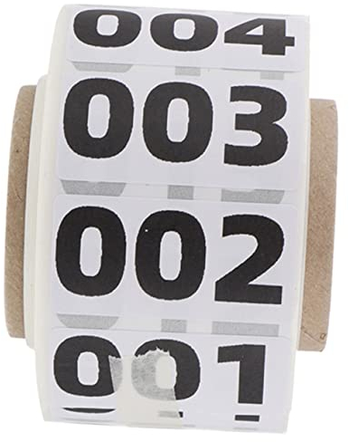 SEWACC Runde Nummernaufkleber Für Lagerorganisation Inventarkennzeichnung Maschinenetiketten Warenunterscheidung Nummerierte Abziehbilder Klebstoffnummernetiketten