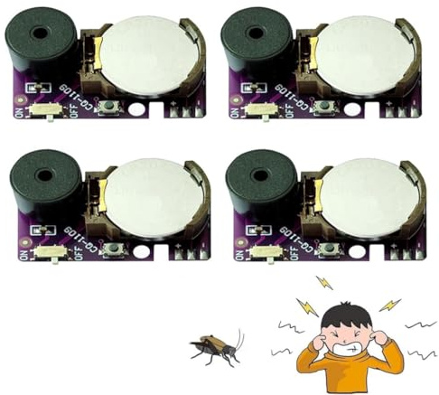 EHOTER Annoyatron Noise Maker, 2024 Annoyatron Zufälliges Geräusch Versteckter und langweiliger Piepton Streichgeräte für Party, Büro, Zuhause, Schule (4 Stück, Lila)