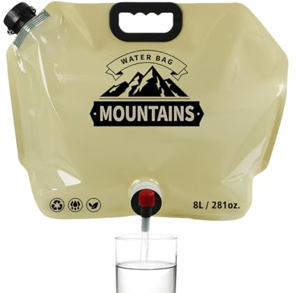LearnLyrics Wassersack für Camping, großer Wassertank – Wasserbehälter ohne Geruch | Robuster Faltbarer Tank ohne Geruch für Reisen, Outdoor-Aktivitäten, Wandern