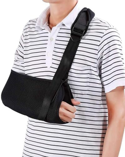 TOZBLEU 1 pcs Armschlinge Schulter - Einstellbar Armschlaufe Mit Atmungsaktivem Mesh für Damen und Herren, Schulterschlaufe,für gebrochenes Handgelenk, Ellbogen,ausgerenkte Schulter