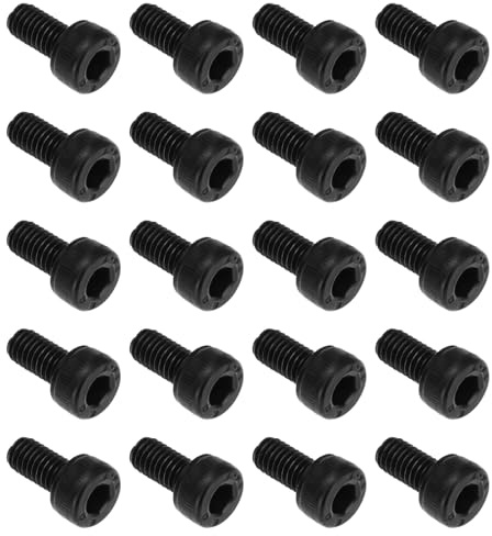 ECSiNG 48 Stück Fahrradpedalbolzen Schrauben M4 X 8 Mm Innensechskant-Gewindeschrauben 40Cr-Pedalstift Kompatibel mit Horizon Pro Sam Hill Flat CL Schwarz