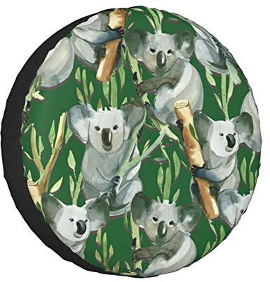 Tyre Cover Cartoon-Koala Reifencover Waschbar Reifen Abdeckung Wasserdicht Reifentaschen Für Wohnmobil, Wohnwagen, SUV 15